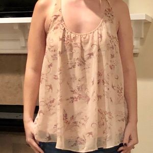 Light pink pattern tank top